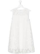 Elsy Floral Appliqué Dress - White