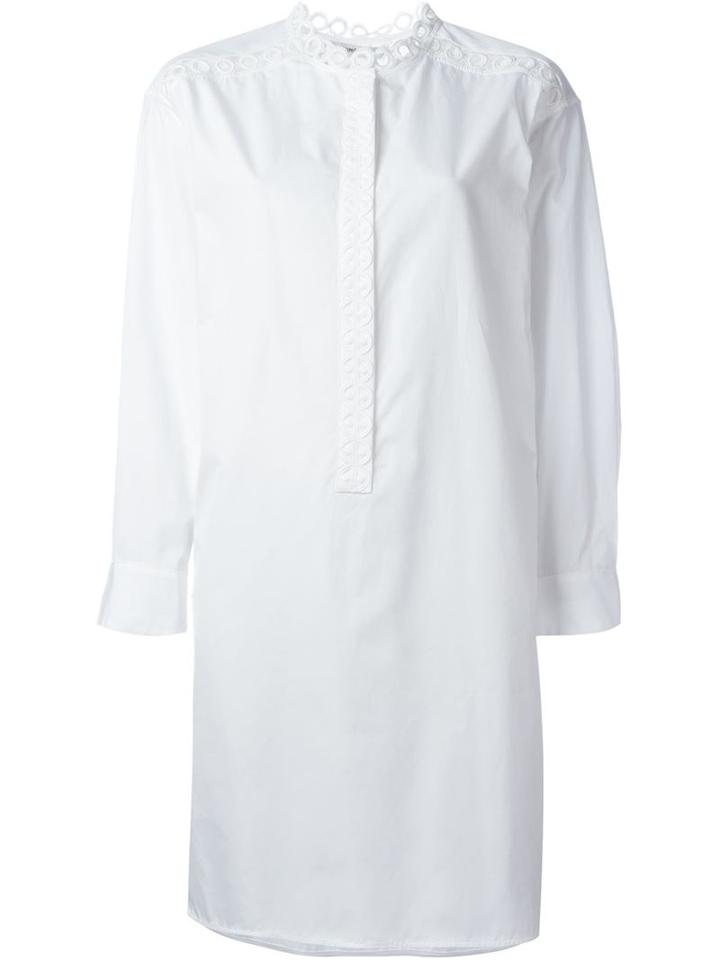 Tsumori Chisato Lace Trim Shirt Tunic Dress