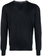Tagliatore V-neck Sweater - Black