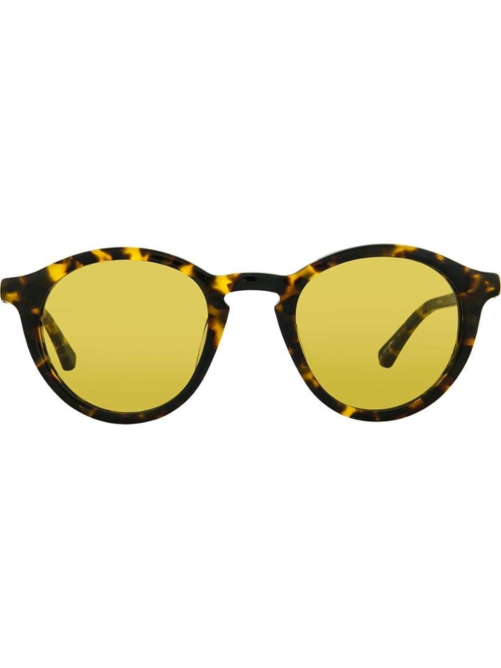 Linda Farrow Dries Van Noten Oval Sunglasses - Green