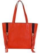 Chloé - Milo Tote Bag - Women - Cotton/calf Leather/calf Suede - One Size, Red, Cotton/calf Leather/calf Suede