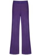 Cecilia Prado Ionara Glitter Metallic Trousers - Purple