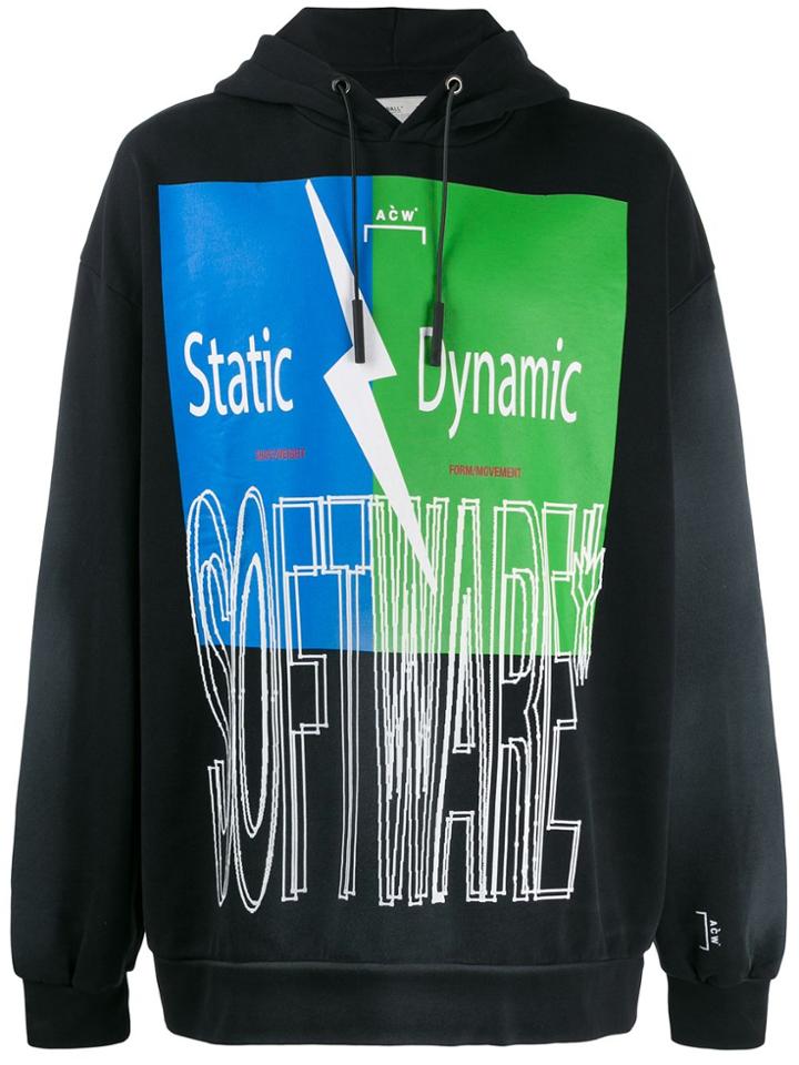 A-cold-wall* Statement Print Hoodie - Black