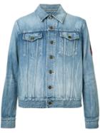 Saint Laurent - Patch Detail Denim Jacket - Men - Cotton - S, Blue, Cotton