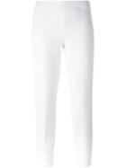 Pt01 Tailored Slim Pants, Women's, Size: 42, White, Viscose/polyamide