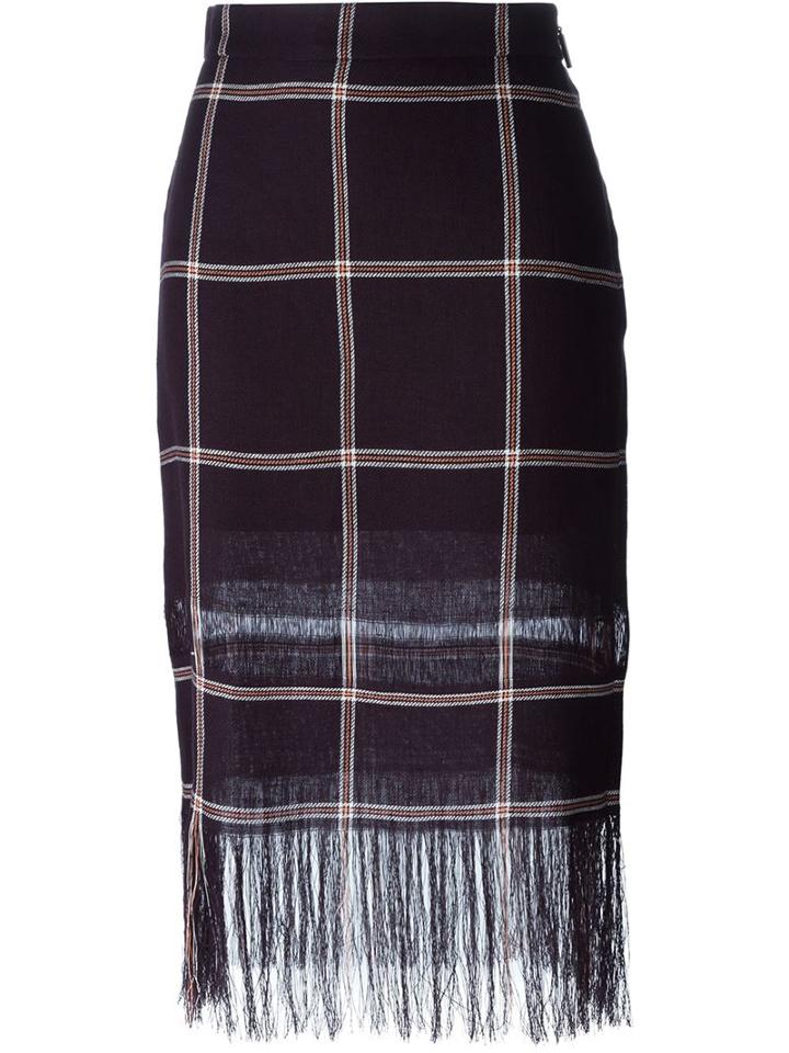 Msgm Frayed Hem Skirt