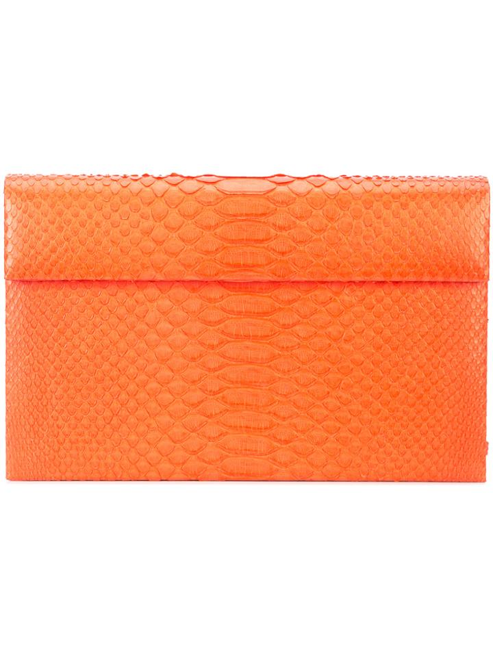 Susie Straubmueller Rectangular Clutch Bag - Yellow & Orange