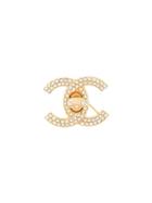 Chanel Pre-owned Cc Turnlock Brooch - Gold