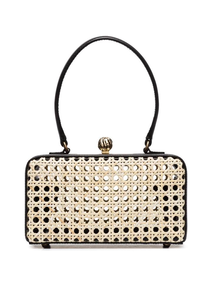 Mehry Mu Luna Rattan Box Bag - Black