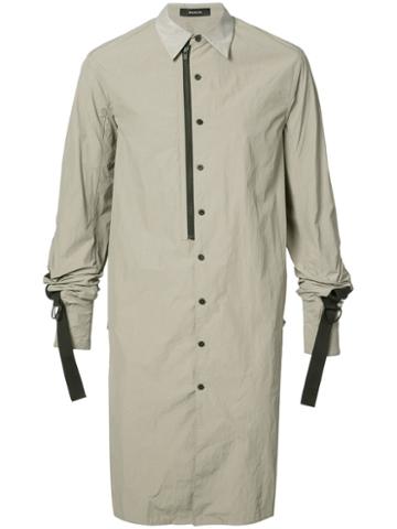 Bmuet(te) Oversized Zip Detail Shirt, Men's, Size: 50, Nude/neutrals, Nylon