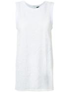Vera Wang Lace Panel Tank Top, Women's, Size: Medium, White, Cotton/satin Ribbon
