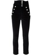 Isabel Marant 'marinier' Trousers, Women's, Size: 36, Black, Cotton/spandex/elastane