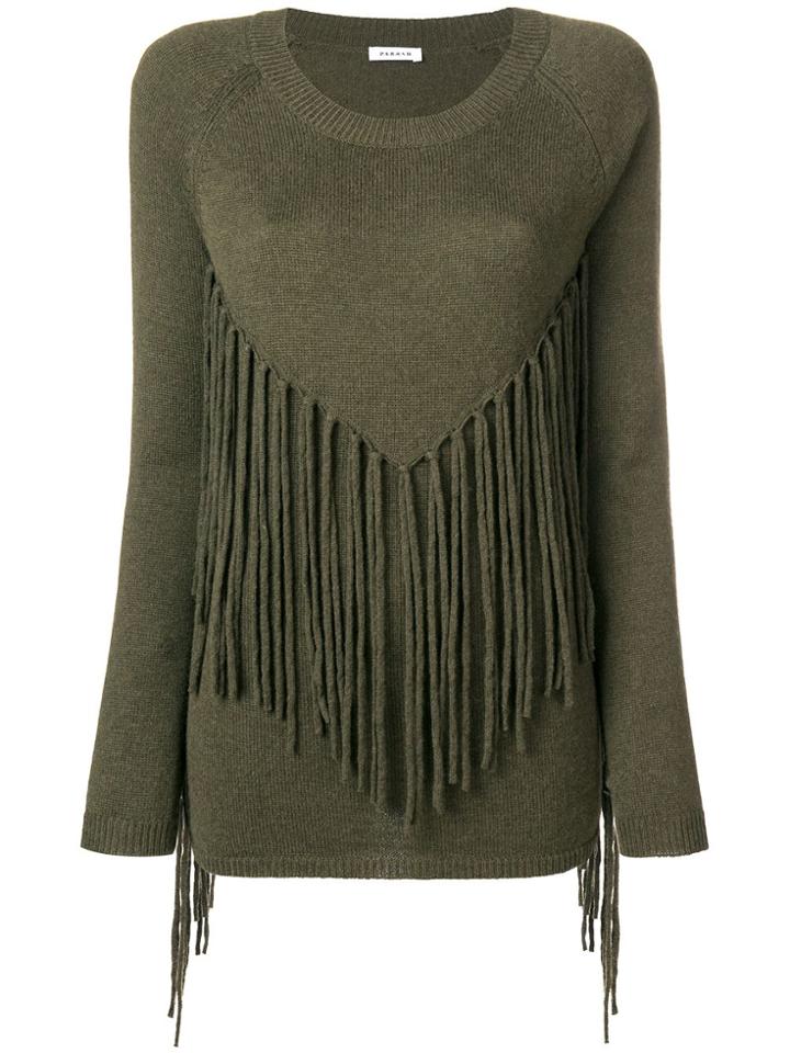 P.a.r.o.s.h. Fringed Jumper - Green