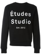Études Studio Logo Print Sweatshirt, Men's, Size: M, Black, Cotton/polyester