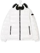 Ai Riders On The Storm Kids Teen Mask Hood Padded Jacket - White