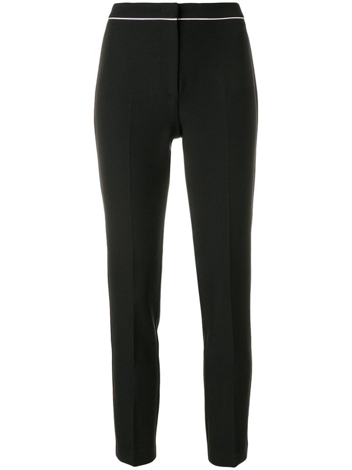 Blumarine Piped Skinny Trousers - Black