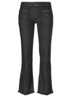 The Seafarer Frayed Flared Jeans - Grey
