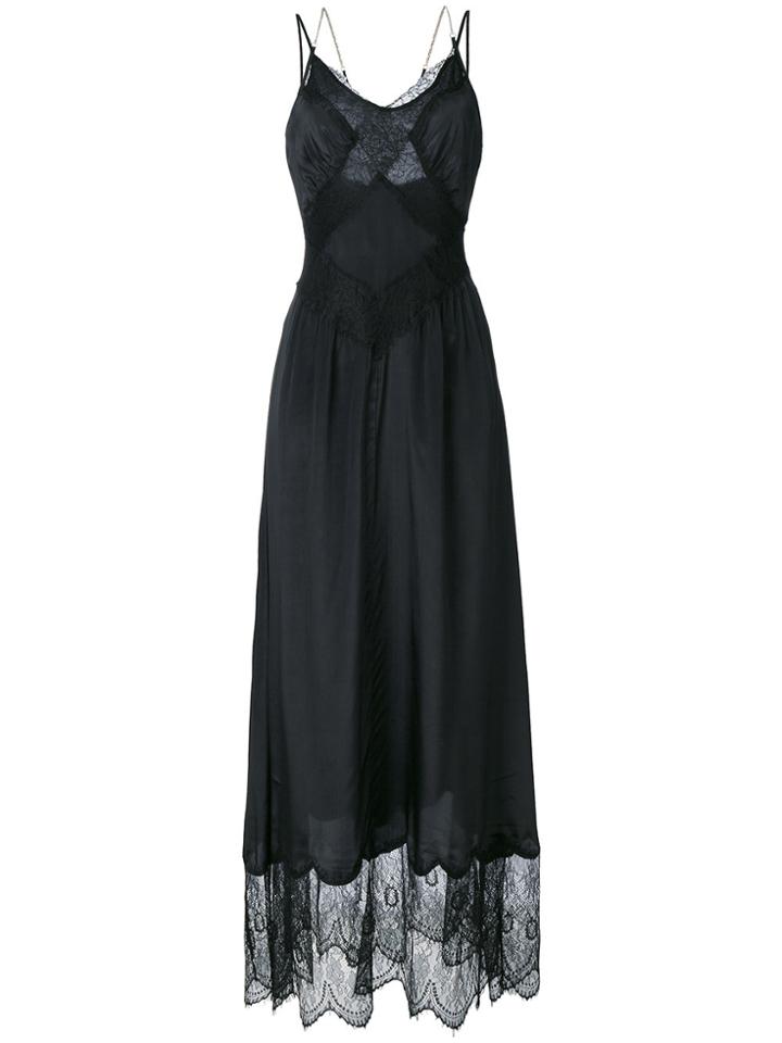 Diesel Lace Trim Slip Dress - Black