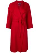 Max Mara Studio Belted Midi Coat - Red