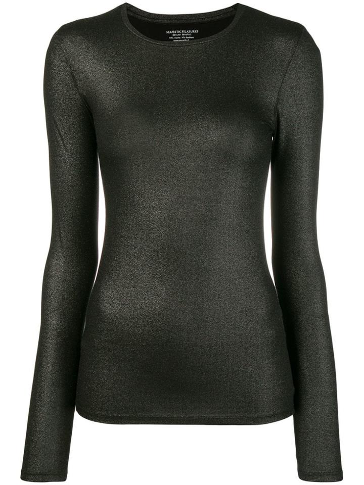 Majestic Filatures Fitted Top - Metallic