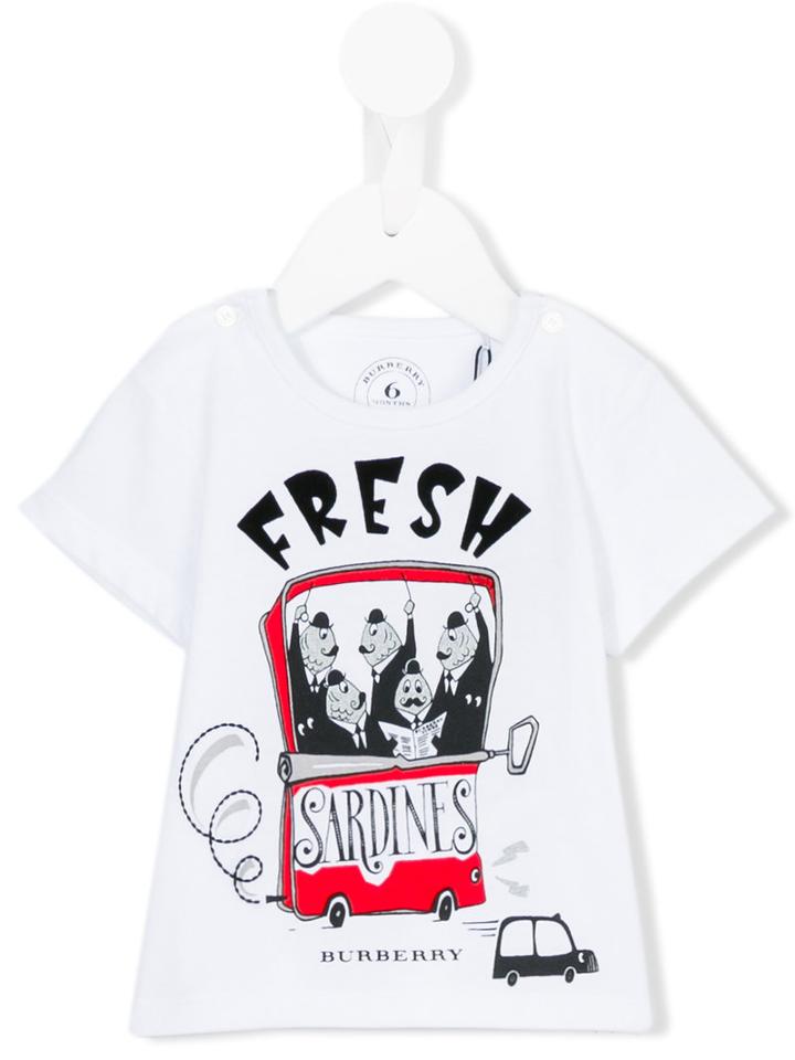 Burberry Kids - Fresh Sardines T-shirt - Kids - Cotton - 12 Mth, White