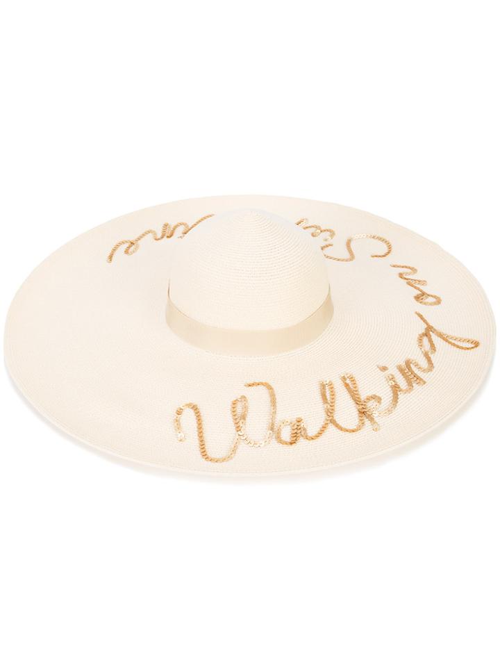 Eugenia Kim Slogan Embroidered Hat - Brown
