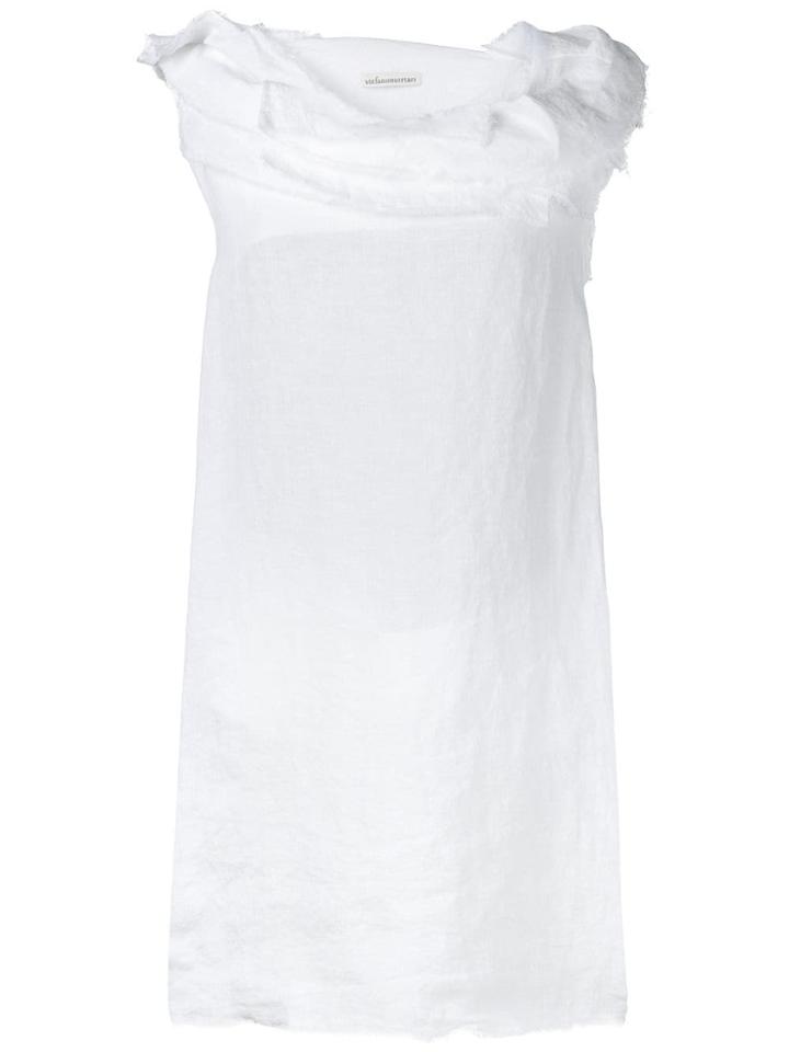 Stefano Mortari Layered Detail Shift Dress - White