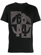Roberto Cavalli Studded Logo T-shirt - Black