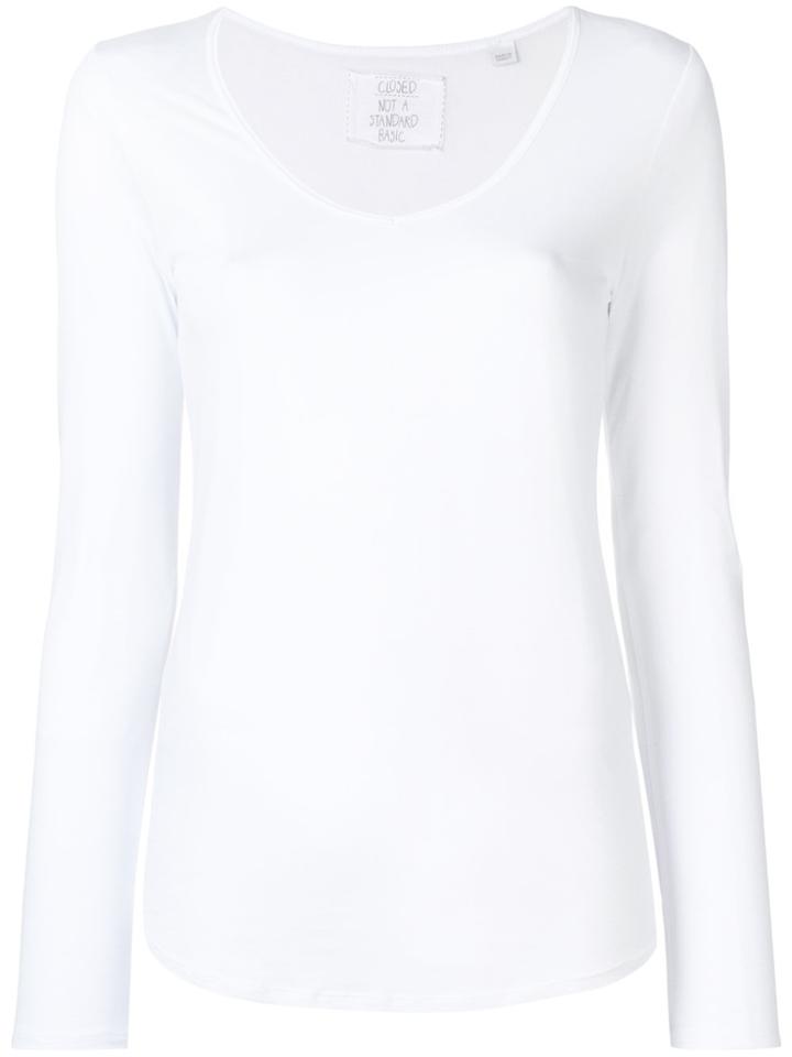 Closed Long Sleeve Sweatshirt - White