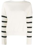 Semicouture Knitted Sleeve Sweatshirt - White