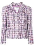 Chanel Vintage 2005 Double-breasted Tweed Jacket - Pink & Purple