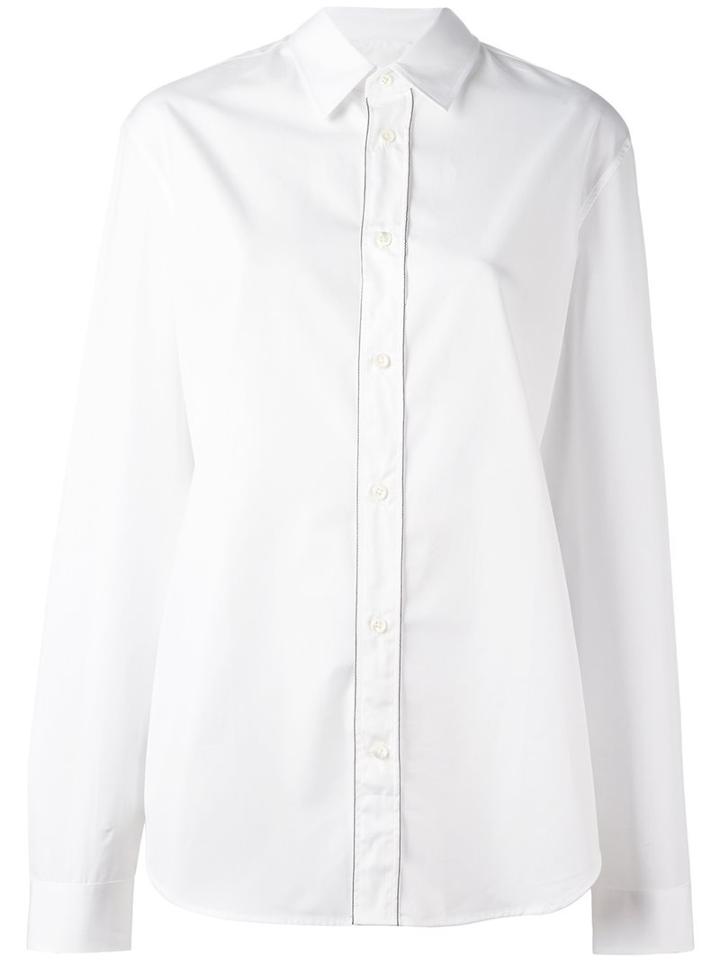 Maison Margiela Classic Long Sleeve Shirt, Men's, Size: 44, White, Cotton