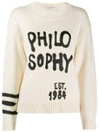Philosophy Di Lorenzo Serafini Logo Print Jumper - Neutrals