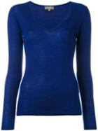 N.peal - Cashmere Superfine V-neck Jumper - Women - Cashmere - S, Blue, Cashmere