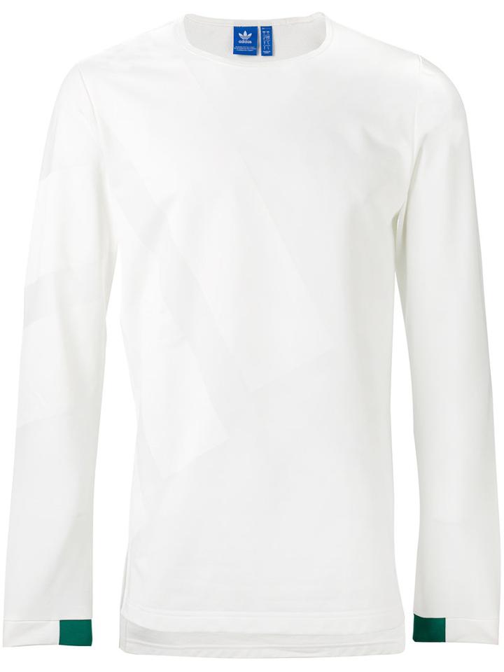 Adidas - Crew Neck Jumper - Men - Cotton/polyester - S, White, Cotton/polyester
