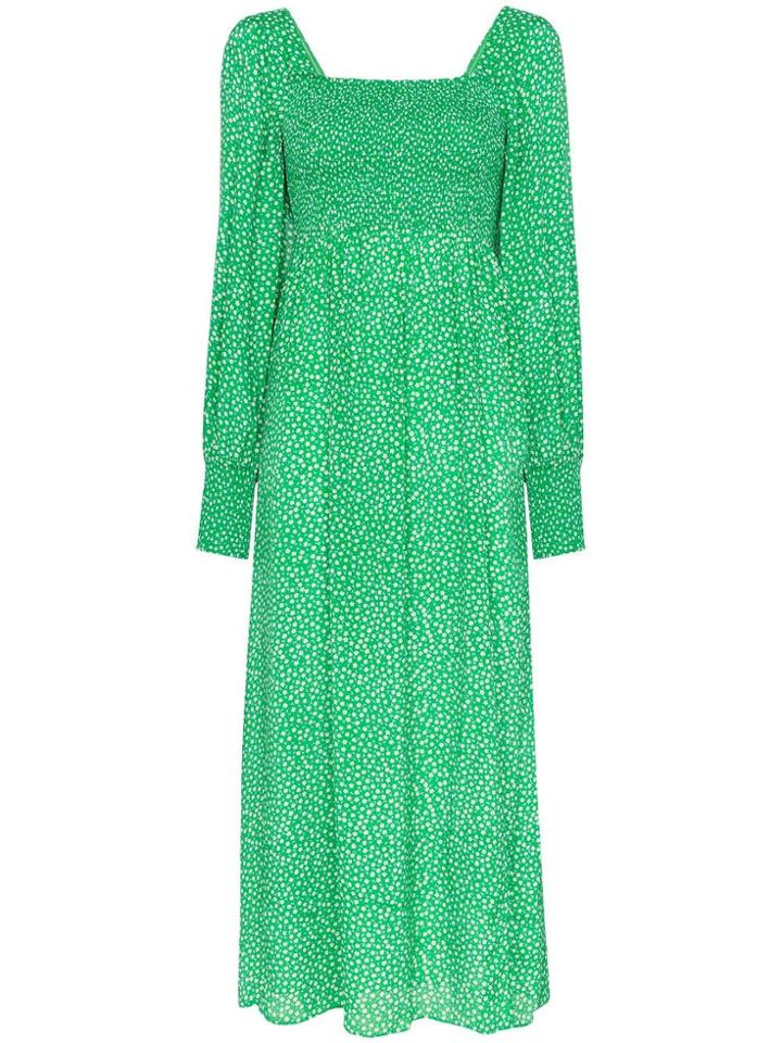 Rixo Marie Printed Midi Dress - Green