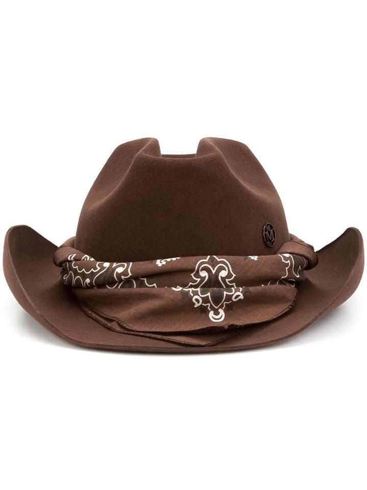 Maison Michel Bandana Detail Hat