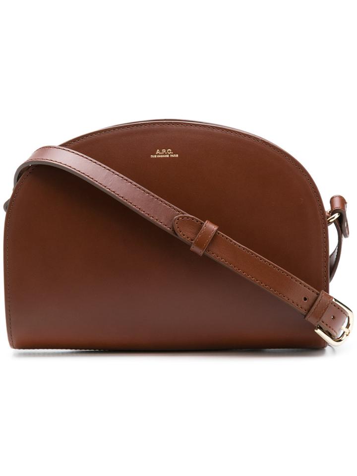 A.p.c. Half-moon Shoulder Bag - Brown