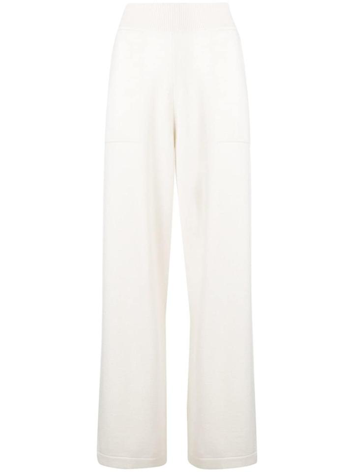 Barrie Ribbed Waistband Trousers - White