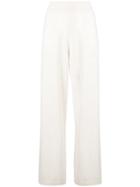 Barrie Ribbed Waistband Trousers - White