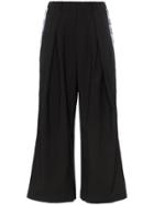 Charm's X Kappa Logo Detail Cropped Track Pants - Black