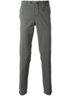 Pt01 Off Centre Button Chinos, Men's, Size: 46, Grey, Cotton/spandex/elastane