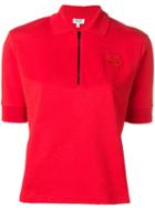 Kenzo Tiger-patch Polo Shirt - Red