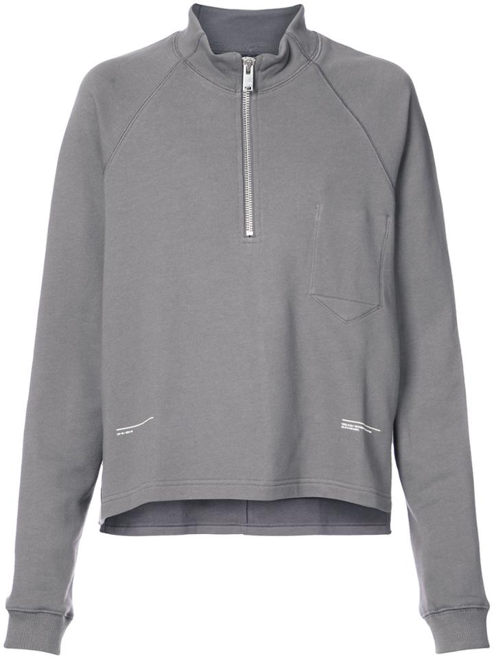 Siki Im Zipped Neck Sweatshirt - Grey