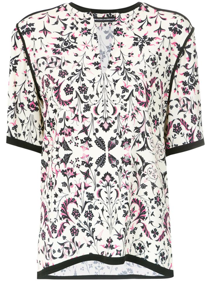 Reinaldo Lourenço Floral Print Blouse - White
