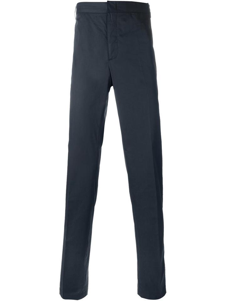 Lanvin Straight Leg Trousers, Men's, Size: 50, Grey, Cotton