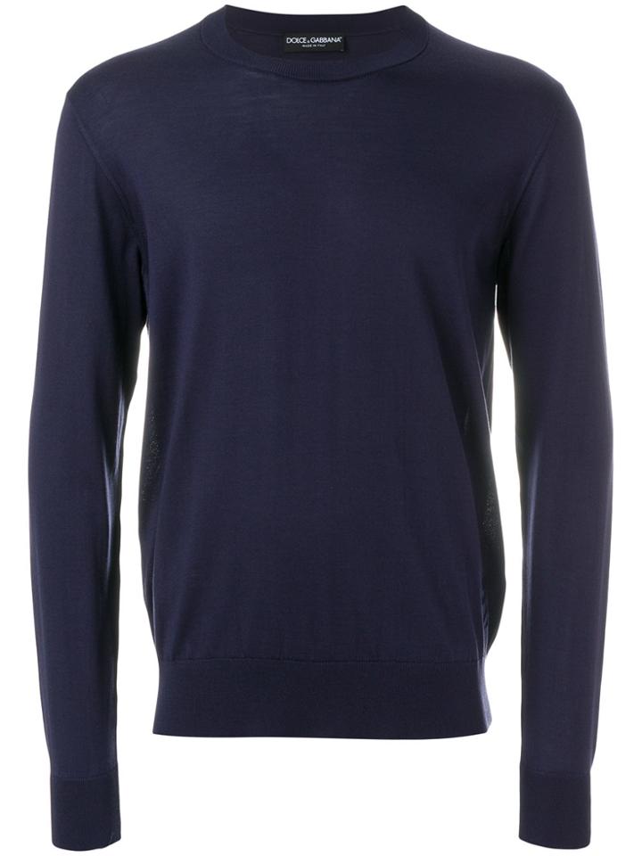 Dolce & Gabbana Crew Neck Sweater - Blue