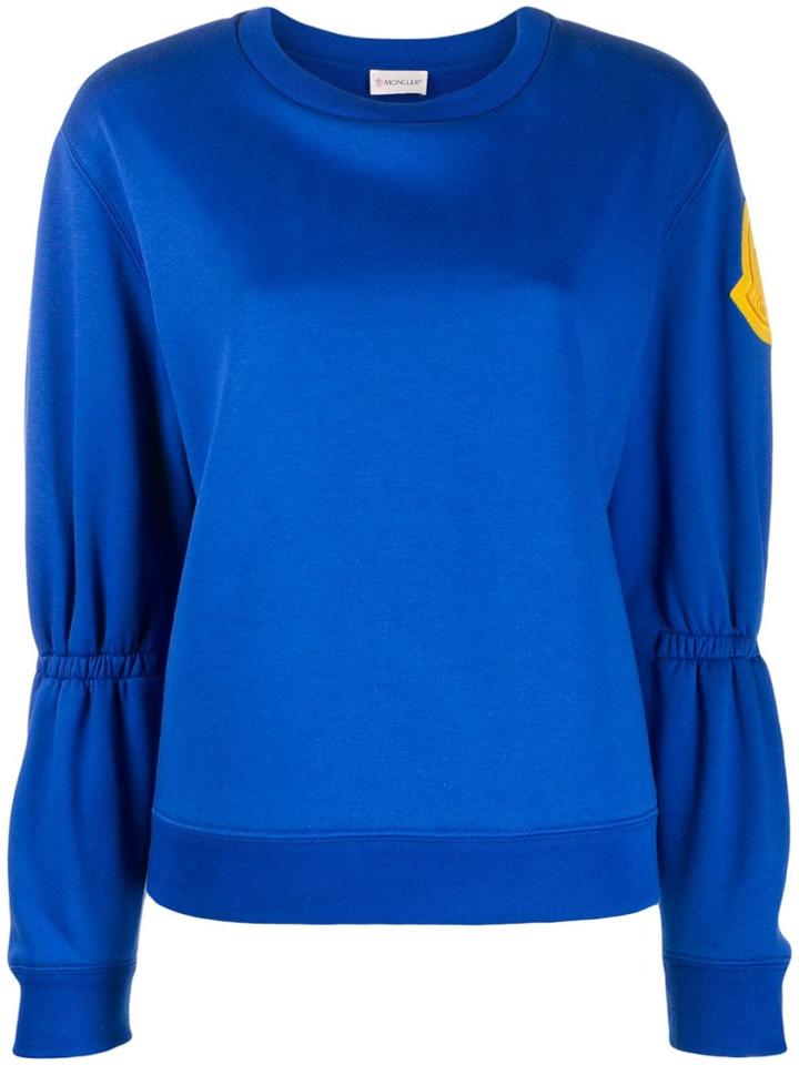 Moncler Gathered Sleeve Sweatshirt - Blue