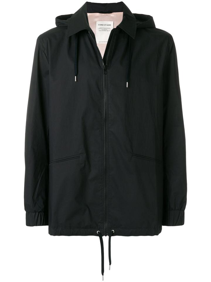 A Kind Of Guise Hooded Zipped Jacket - Black