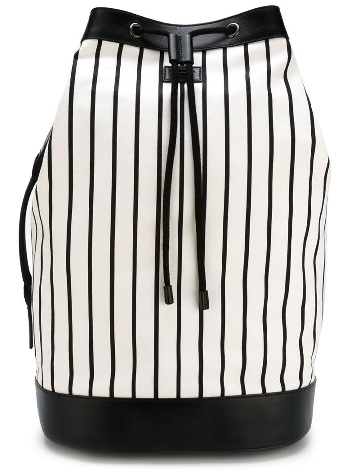 Dolce & Gabbana Striped Drawstring Backpack